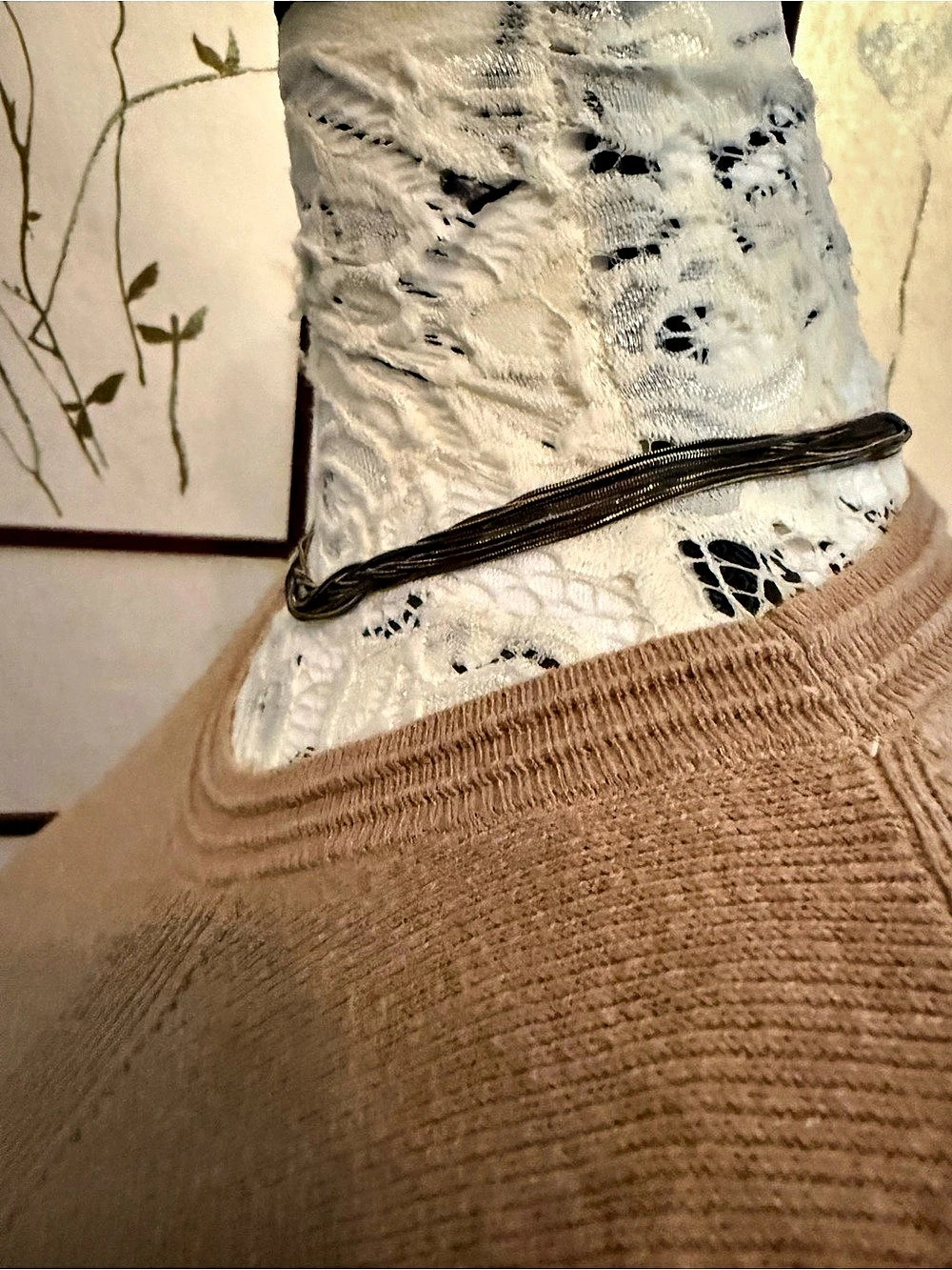 Chico's Layered Necklace in Black & Gold Like New